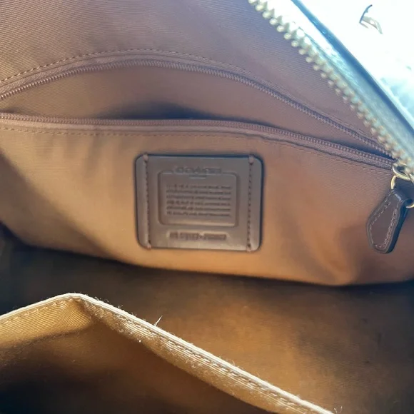 Coach Beige Signature Handbag/crossbody - Picture 5 of 6